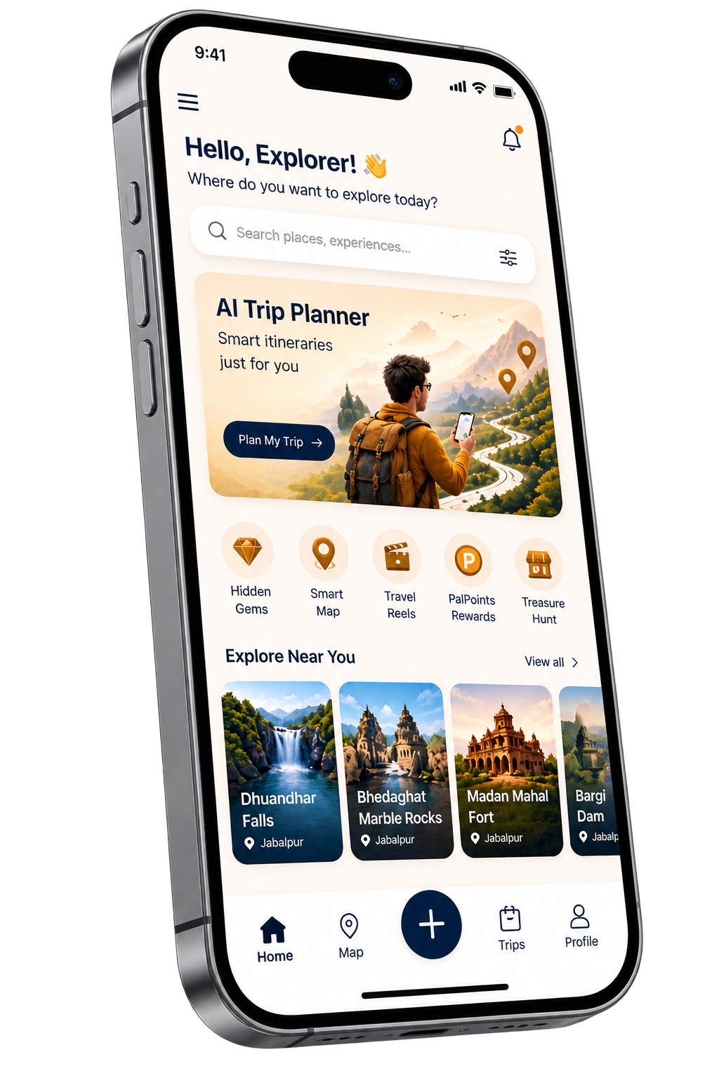 PalSafar app on a phone