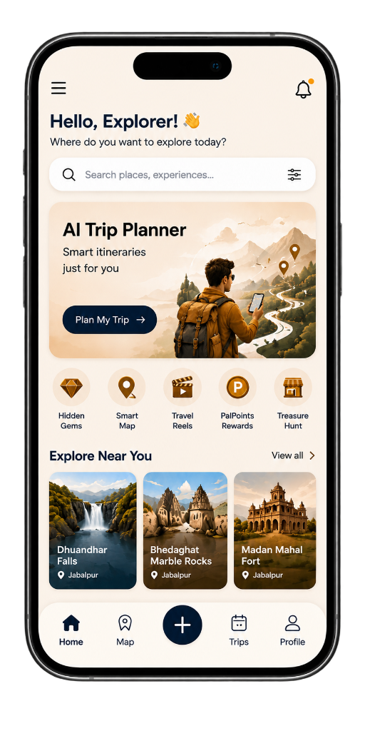 PalSafar app home screen